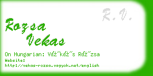 rozsa vekas business card